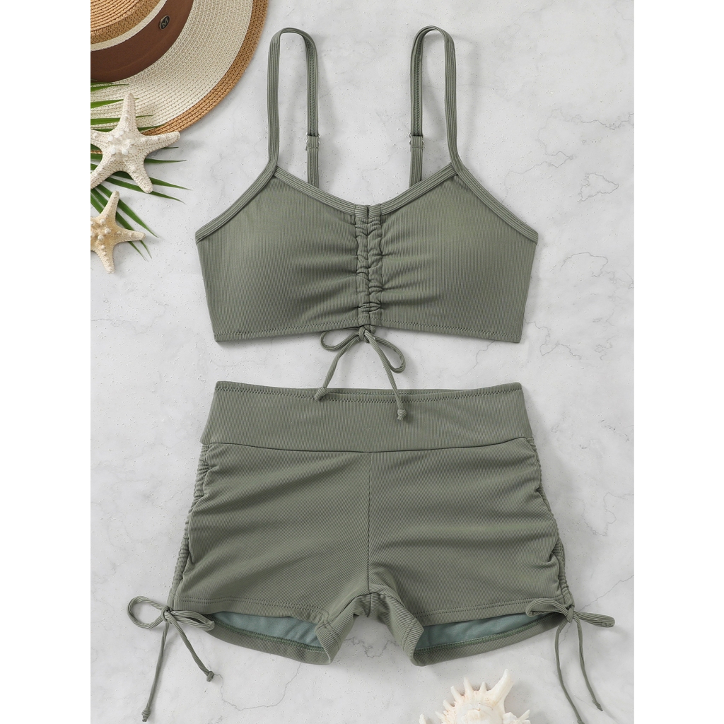 RWX VEST Biquíni Canelado: Para Curtir o Verão com Estilo e Sofisticação! 2025 XX901 em Oferta na Shopee