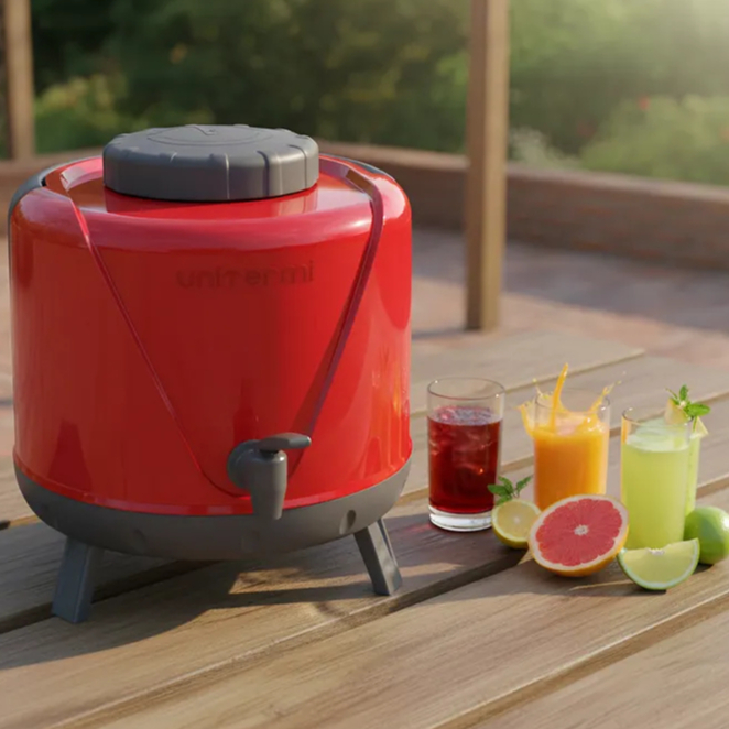Garrafa Térmica Unitermi de água Café Chá suco de 5 Litro Torneira Pés Alça e Tampa Botijão Garrafão Quente 5000 Litros em Oferta na Shopee