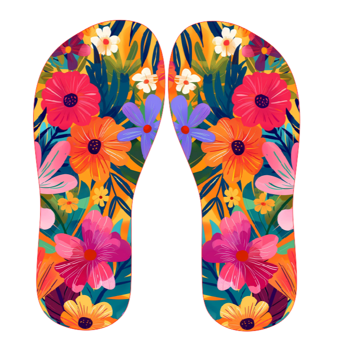 🩴 Chinelo Feminino Moda Verão Estampado Colorido Confortável Antiderrapante – Adulto e Infantil 23 ao 44