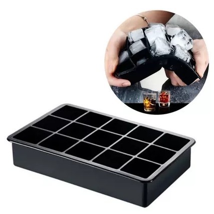 Forma de Gelo de Silicone 15 Divisórias Retangular Silicone Cubos Livre BPA Cubos whisky bebida verão gelada em Oferta na Shopee