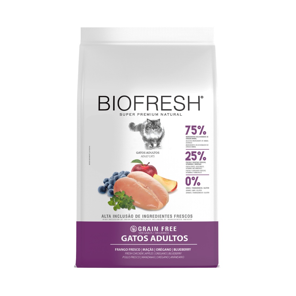 Ração Biofresh Premium para Gatos Adultos sabor Frango  - 7,5kg