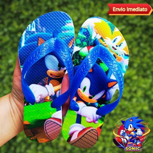 Chinelo Infantil Masculino Confortavel Menino sandalia de dedo Sonic Patrulha Canina Divertidamente