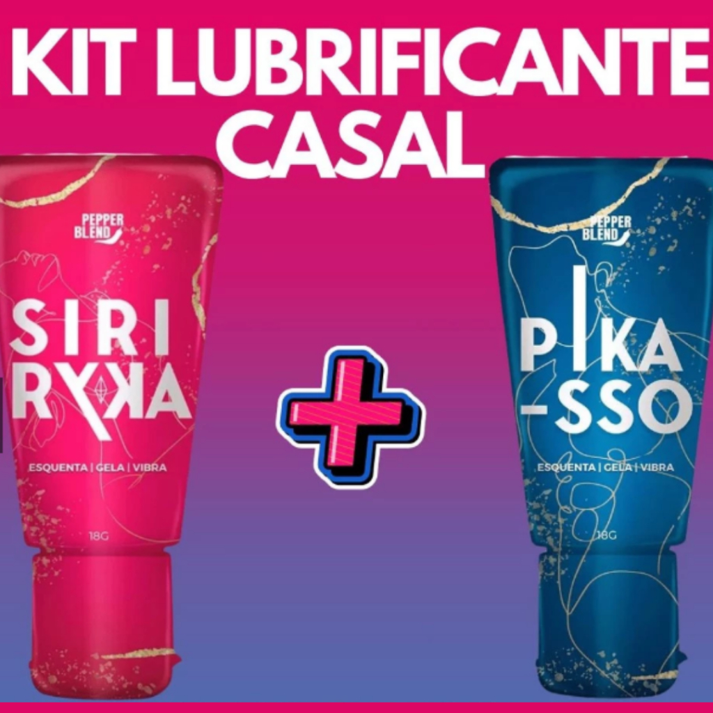 Kit Lubrificante Siriryka + Pikasso Esquenta Gela Vibra Casal Gel Pepper Blend em Oferta na Shopee