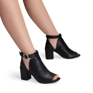 Sandália de Salto Feminina Fechada Ankle Boot Confortável Lolla Maria em Oferta na Shopee