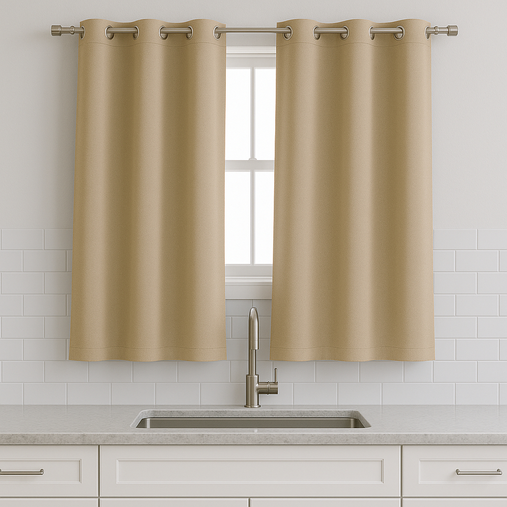 Cortina para Cozinha e Janela com Ilhós Resistentes em Oferta na Shopee