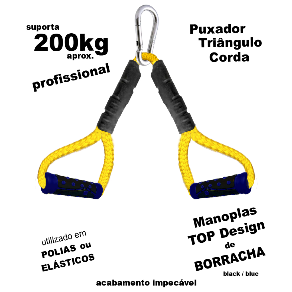 💪 Puxador Triângulo com Corda Fit Suspension | Remada na Polia | Academia ou Casa | 200kg