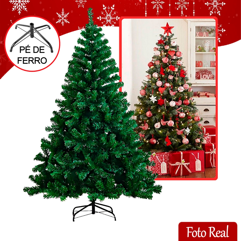 Árvore de Natal 2,10m Pinheiro Verde Tradicional com 1150 Galhos - Decoração de Luxo para Natal