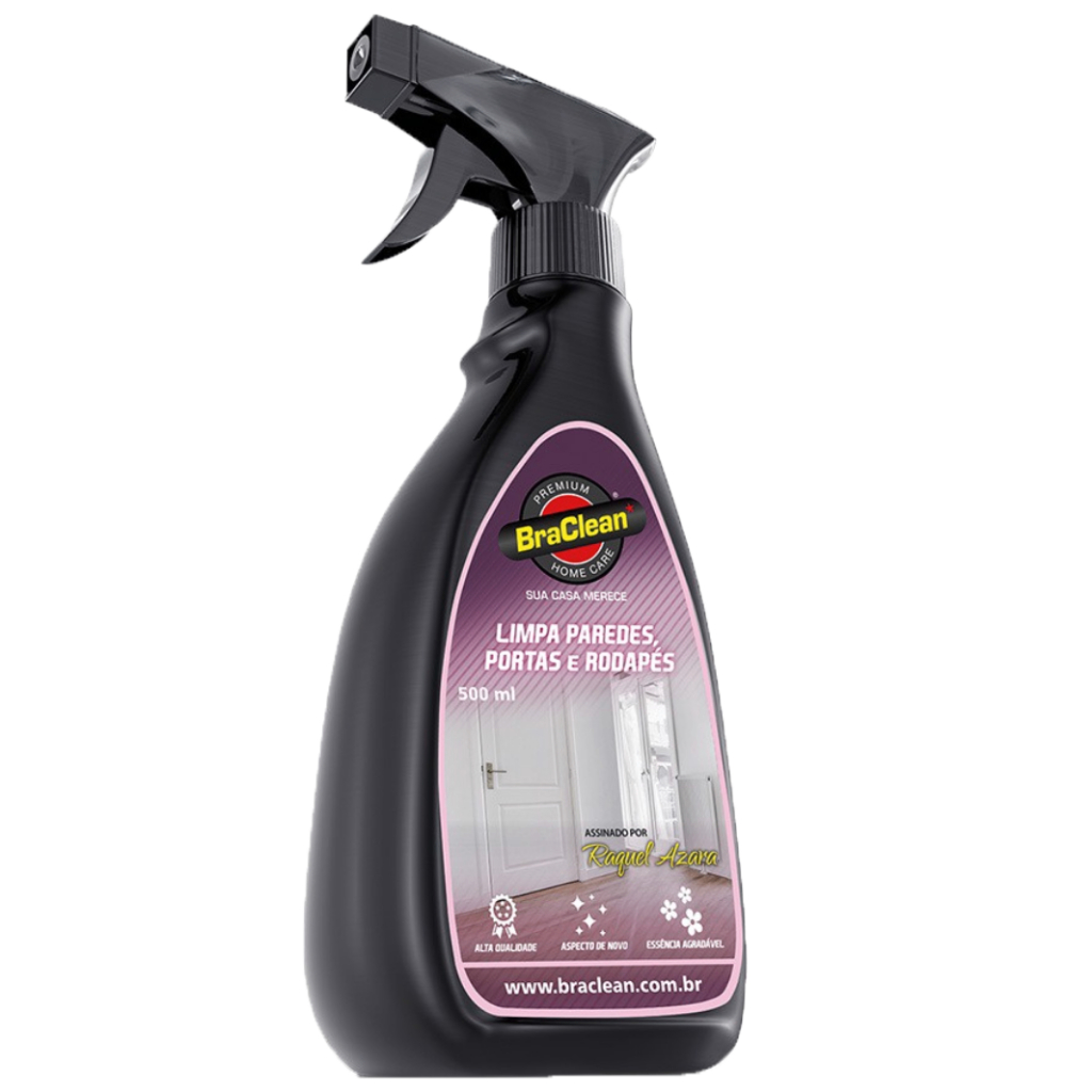 Limpa Paredes, Portas e Rodapés 500ml BraClean Premium