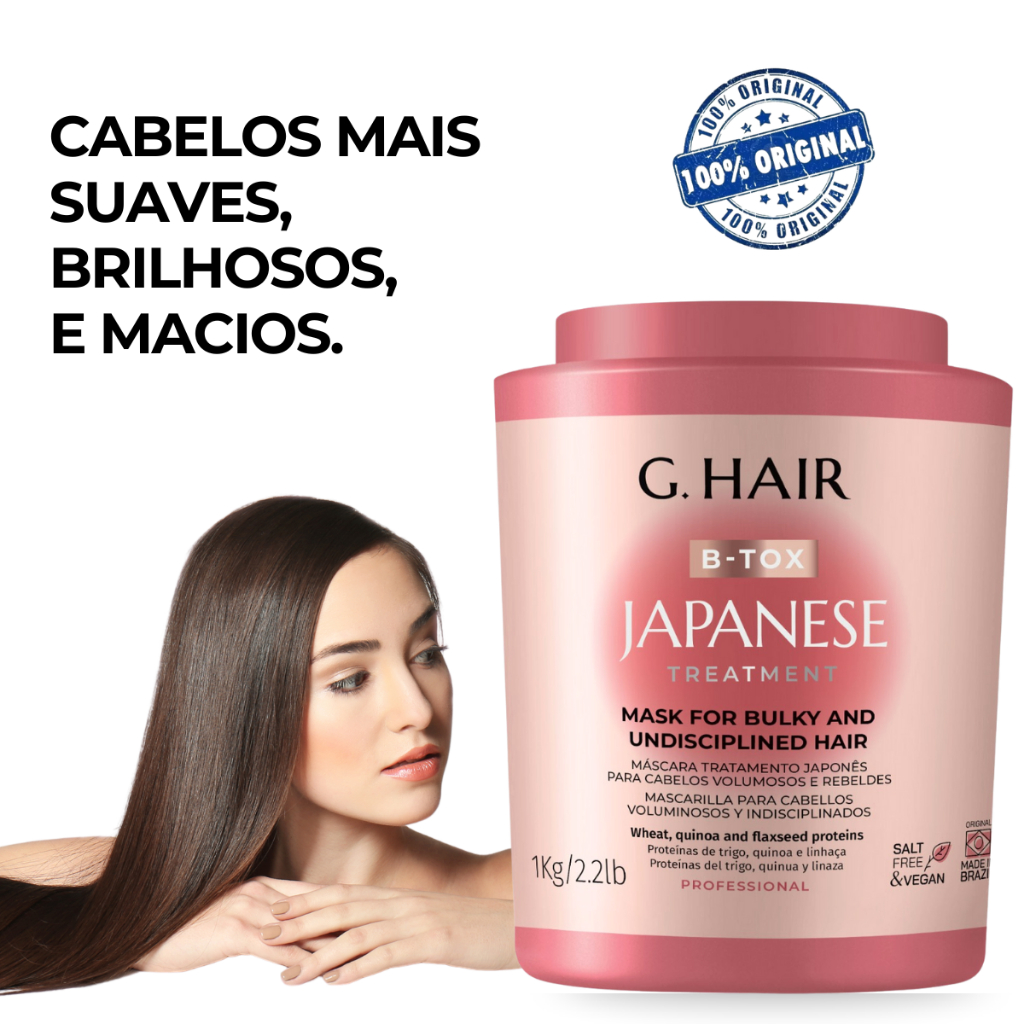 Ghair – Máscara B-Tox Profissional Salão Botox Tratamento Japonês 1Kg.