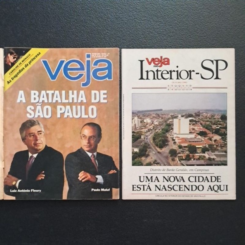 Revista Veja 1990 N°40 A Batalha De São Paulo Maluf Luiz Antônio Fleury Caroline De Mônaco As Tragédias Da Princesa