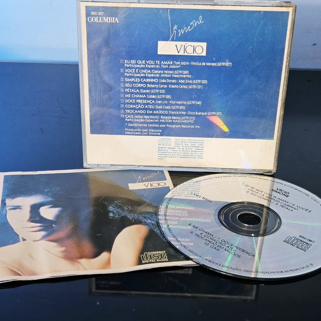 CD Simone - Vício MPB Milton Nascimento e Tom Jobim