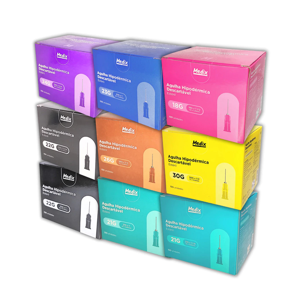 Agulha HiPodérmica Descartável Medix Cx C/100 Unid em Oferta na Shopee
