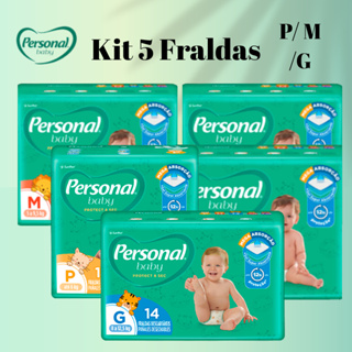Promoção 5 Pacotes Fraldas Descartáveis Personal Baby Jumbinho Escolha o Tamanho P/M/G em Oferta na Shopee