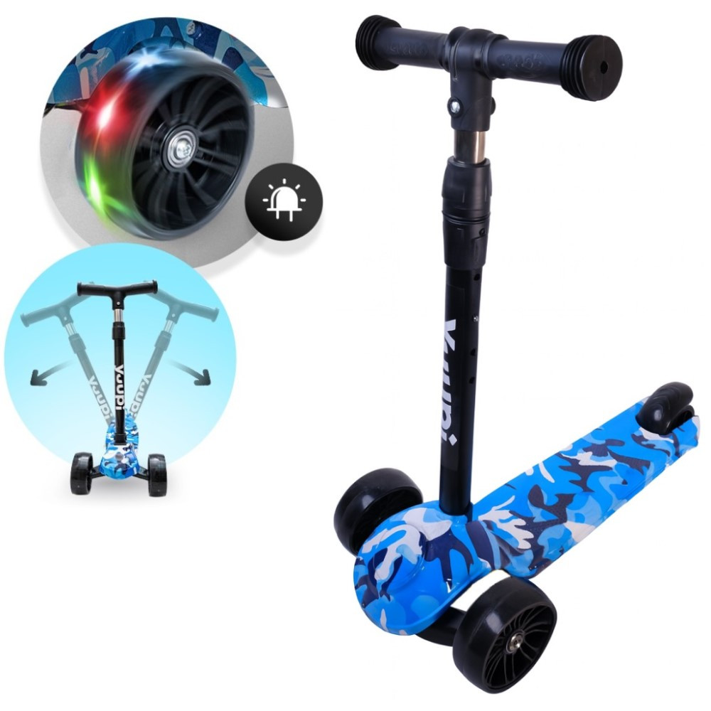 Patinete Infantil Com Rodas Flash Azul Yuupi