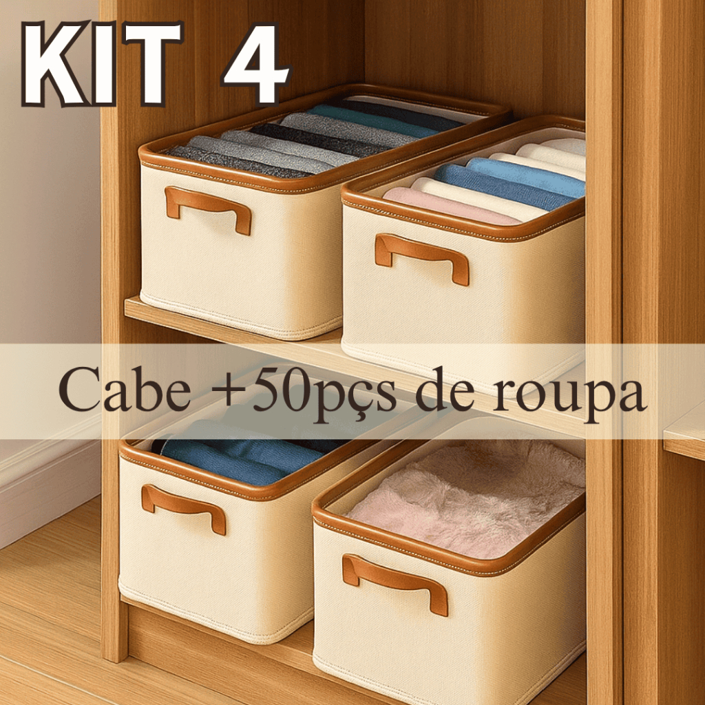KIT Organizadores de Calça Jeans/Camiseta/Roupas Arrumados Caixa Dobrável OG-18-ND/OG-19-ND em Oferta na Shopee