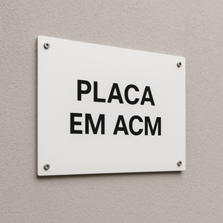 Placa Personalizada em ACM Sua Logo em Destaque Area Externa e Interna em Oferta na Shopee