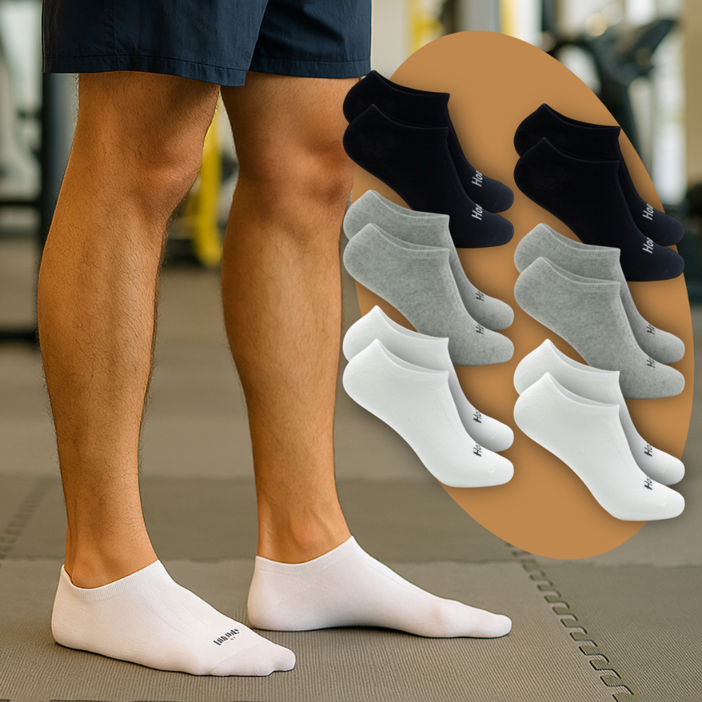 Kit 6 Pares Meia Soquete Esportiva Algodão Meias Hoahi Unissex Conforto Todo Dia Cano Baixo Invisivel em Oferta na Shopee