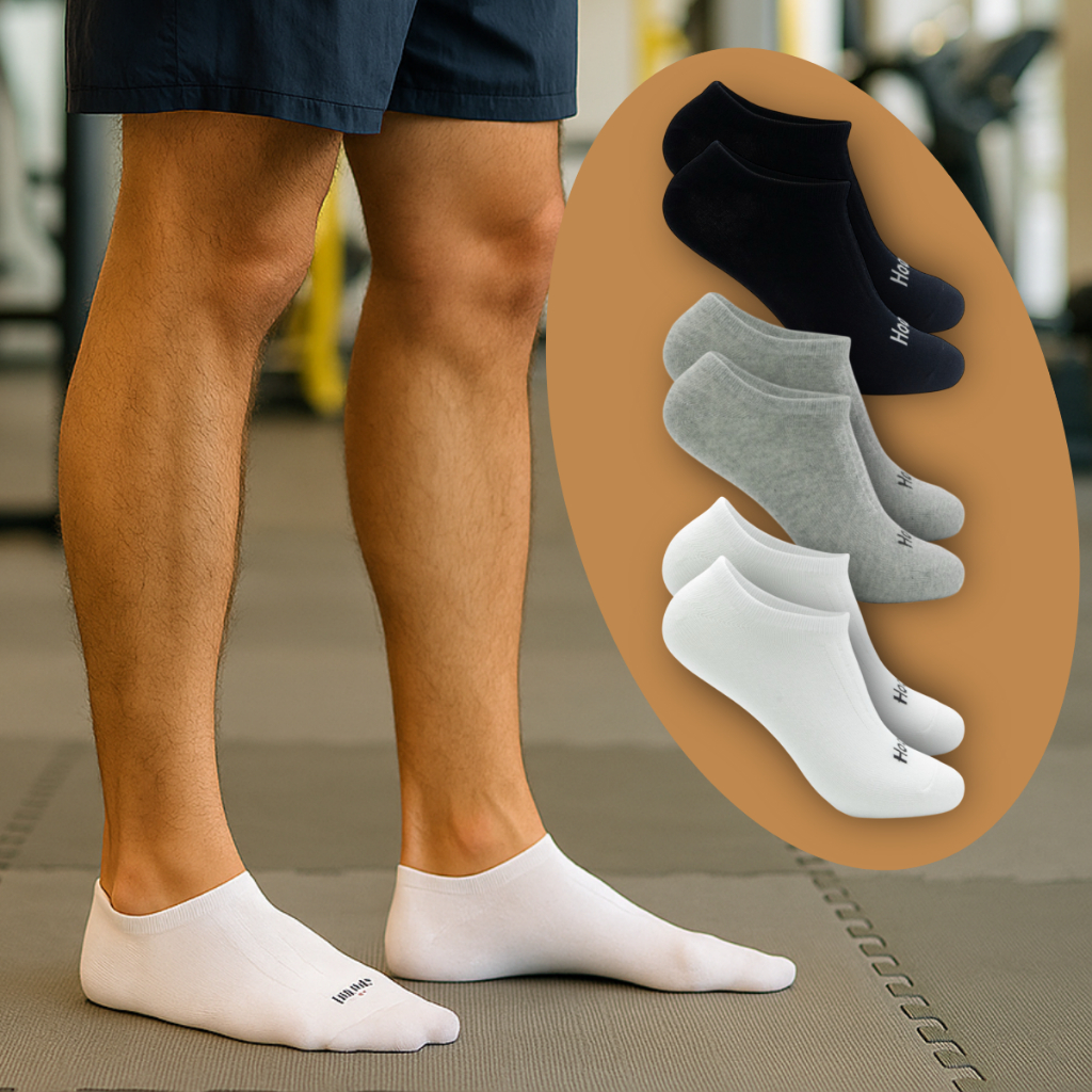Kit 3 Pares Meia Hoahi Meia Soquete Cano Baixo Invisivel Esportiva Unissex Meia Respiravel