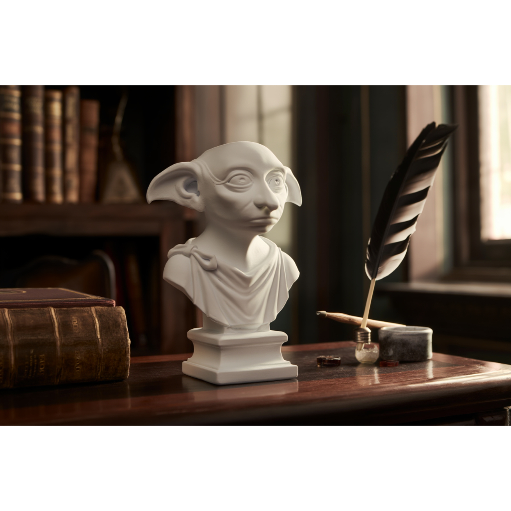 Estátua Dobby Impressa em 3D – Arte Decorativa Realista | Dobby Colecionável Harry Potter
