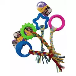 Brinquedos mordedores com corda