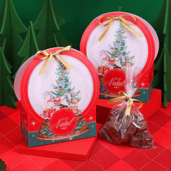 20 EMBALAGEM LEMBRANCINHA NATAL GLOBO DE NEVE TRADIÇÃO 5336 ( JANGO NATAL 2025 )