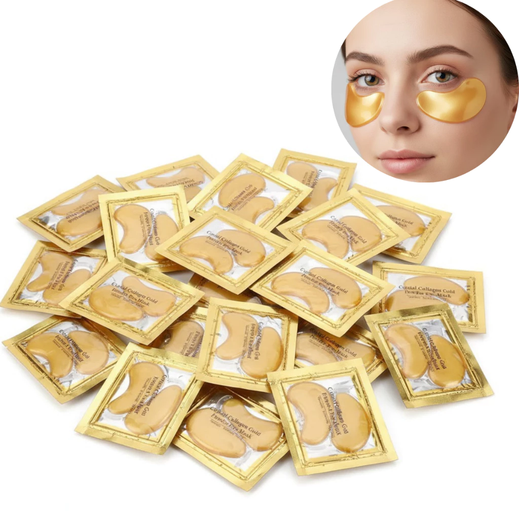 Kit Máscaras Colágeno Trata Olheiras Adesivo Antirrugas Gel Pads Skin Care Tratamento Olhos — imagem 1