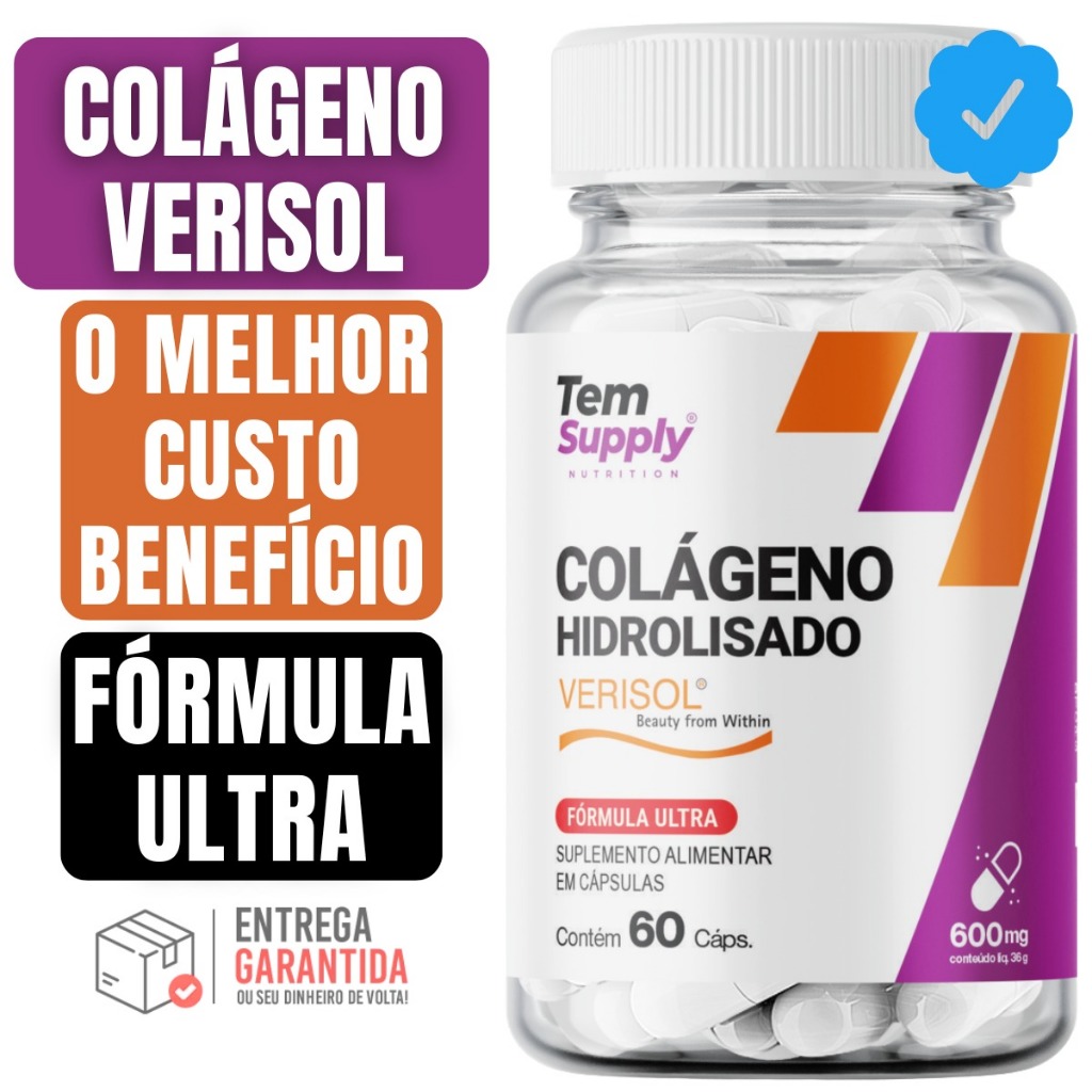 Colágeno Hidrolisado Verisol 60 Capsulas em Oferta na Shopee