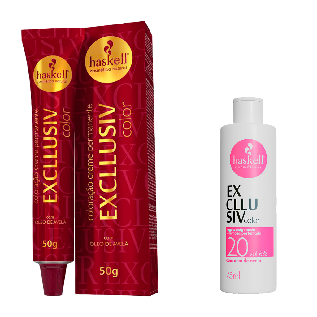 Tintura Profissional + Água Oxigenada 20 ou 30  Vol – Monte Seu Kit Completo em Oferta na Shopee