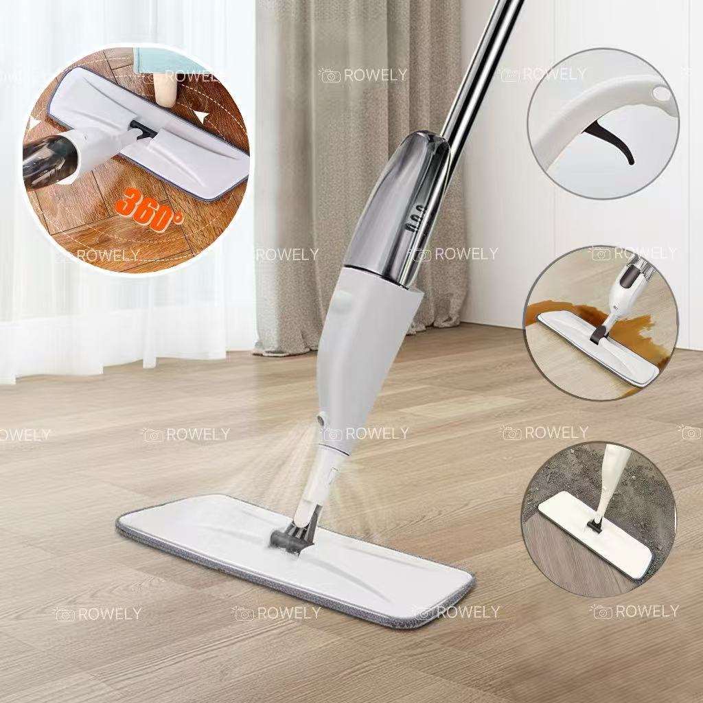 Mop Spray Pulverizador 360°com Reservatório Rodo Magico Limpa Seca – Limpeza Rápida e Eficaz