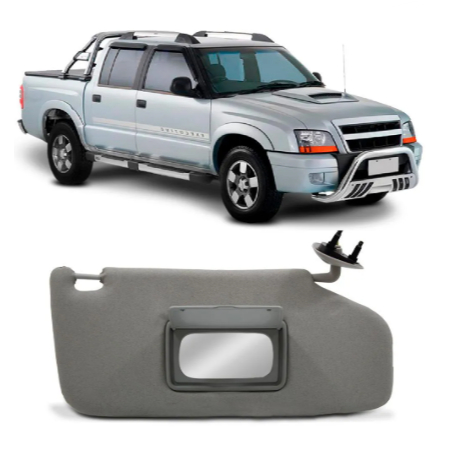 Quebra Sol Cinza Lado Direito Com Espelho - GM S10/ Blazer 2005/2011 - NT2340GM