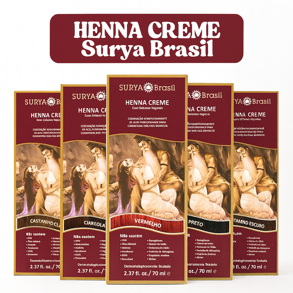 Tintura Surya Henna Creme - Coloração Vegana 70ml 15 Tons em Oferta na Shopee