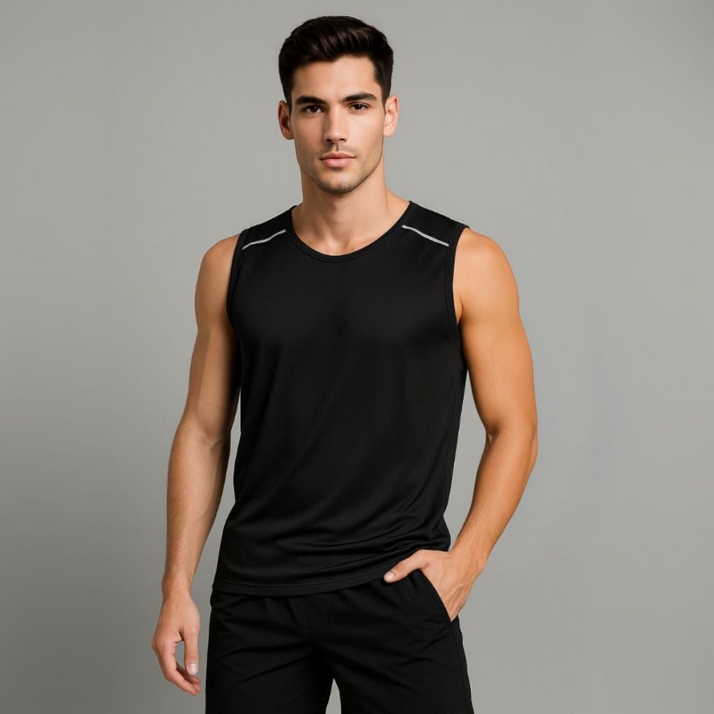 Kit Regata Masculina Preta M ao GG Confortável Academia Treino – Desconto em Kits e Revenda
