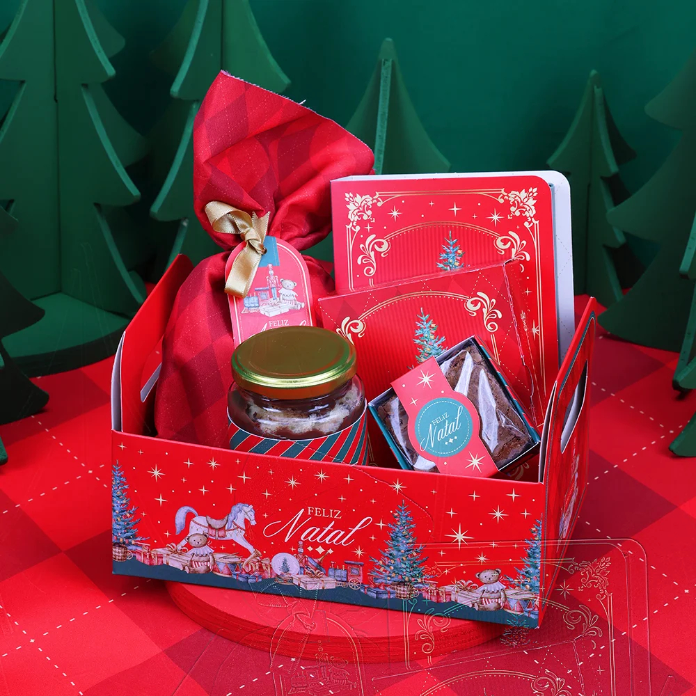 10 CESTA NATAL 12,5X22X15 TRADIÇÃO 5227 ( JANGO NATAL 2025 )