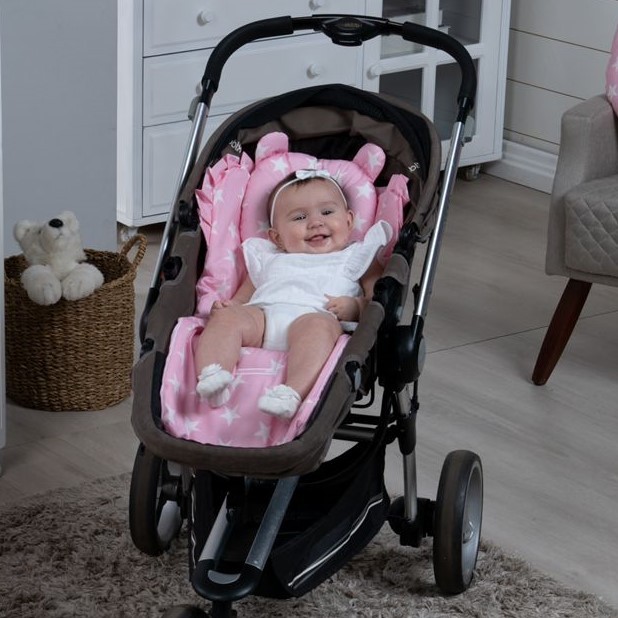 Capa de carrinho, acolchoada, colchonete, universal, estampada, macia, algodão.