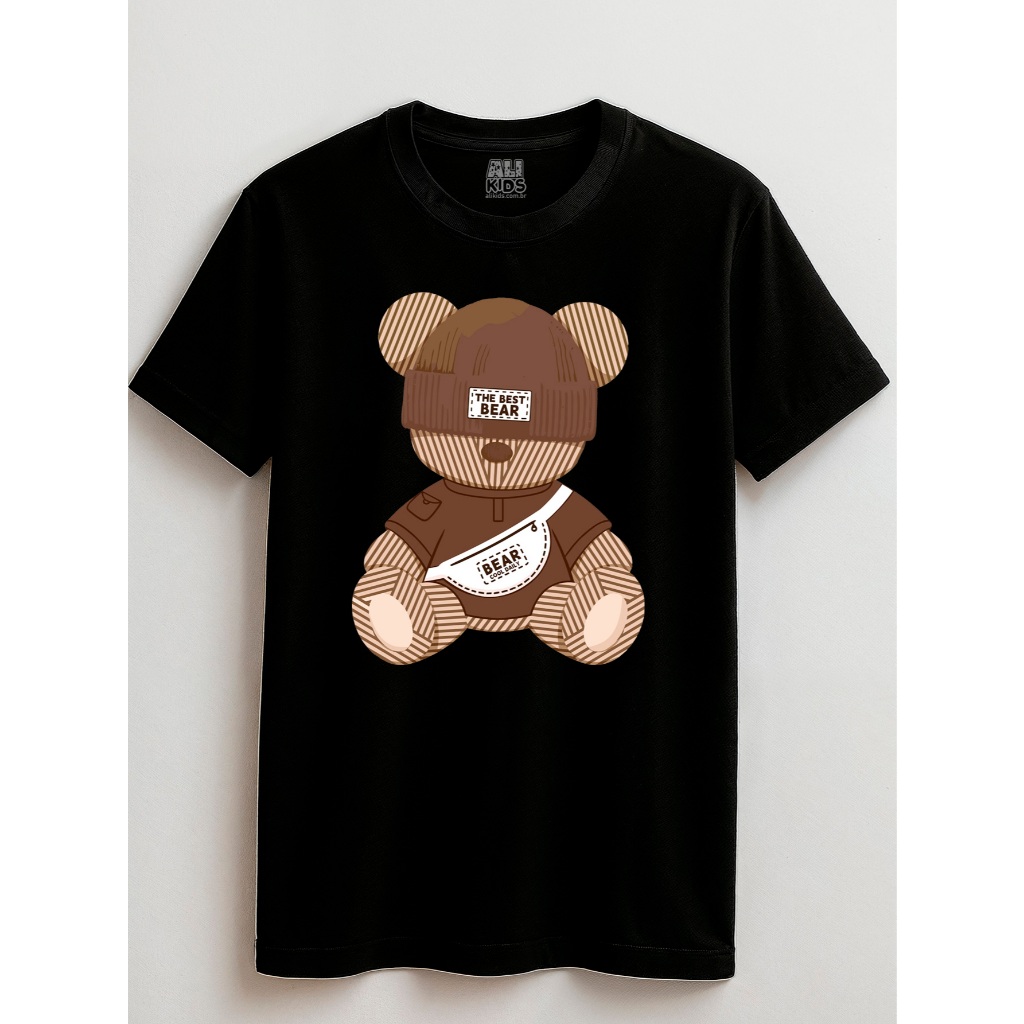 Camiseta Best Bear Juvenil e Infantil 2 ao 16 anos 100% Algodão Unissex Verão