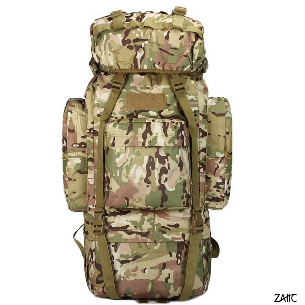 Mochila Camping 100L Profissional com Estrutura de Alumínio e Apoio Ergonômico Qualidade + Capa Contra Chuva