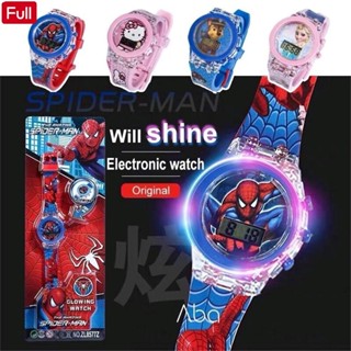 Relógio Infantil Homem Aranha Unicórnio Frozen Patrulha Canina Batman Luz Digital Menino Menina Esportivo LED em Oferta na Shopee
