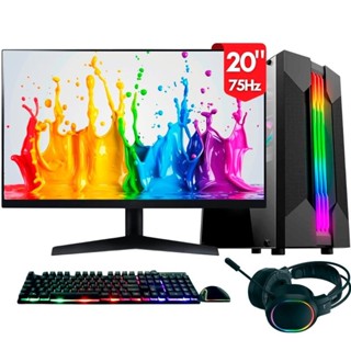 Computador Gamer completo 2Eletro Chroma, Intel Core i5, 8GB, SSD 256GB, Monitor 20" - PG2E-1008CH em Oferta na Shopee