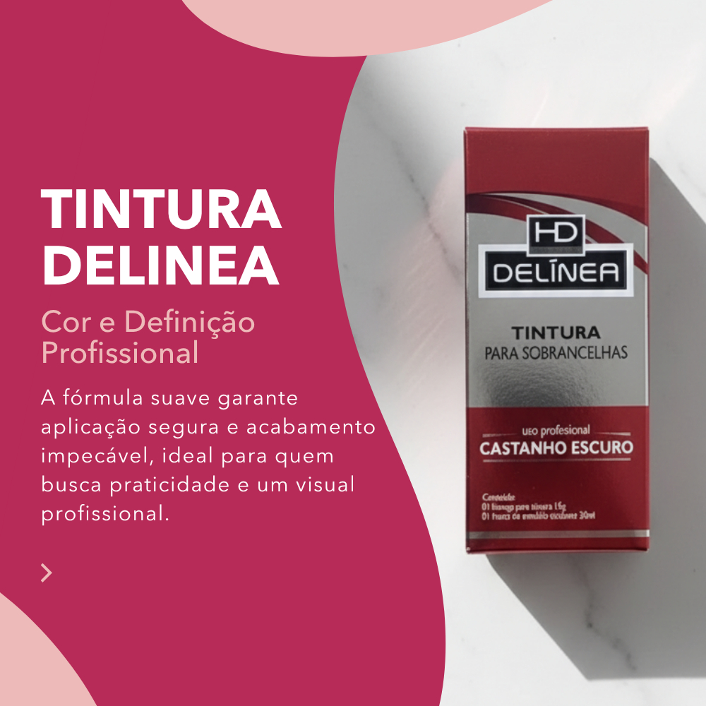 Tintura Delinea Para Sobrancelhas e Cilios 15Gr e Emulsão Oxidante – 30ml Tom Natural