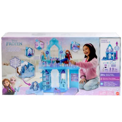 Castelo De Gelo Disney Elsa Com Olaf 5 Áreas de Recreação + 21 acessórios - Mattel Jgg41