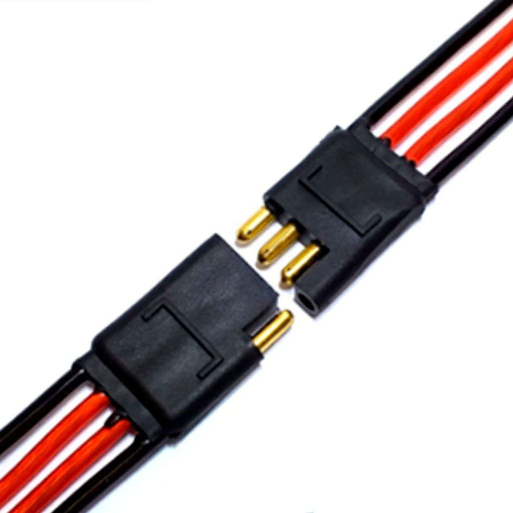 KIT CHICOTE 4 VIAS CONECTOR ENGATE RAPIDO COM FIO 4,0 MM PLUG PARA CAIXA SOM AUTOMOTIVO