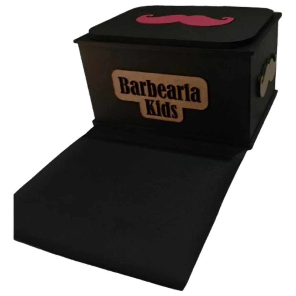 🧒 Puff Infantil Assento De Criança Para Barbearia - “Barbearia Kids” em Oferta na Shopee