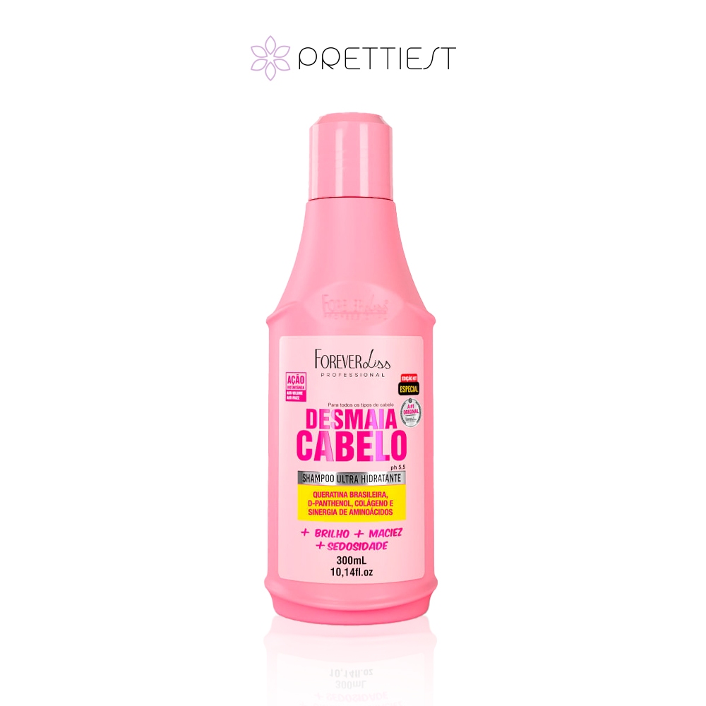 Forever Liss Shampoo Desmaia Cabelo 500ml Hidratação Intensa Brilho e Maciez para Fios Danificados
