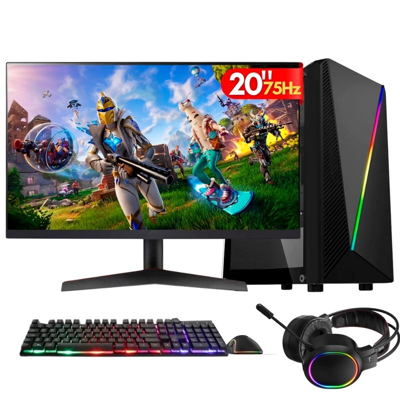 PC Gamer 2Eletro Player, Intel Core i7, 16GB, GT 4GB, 1TB, 500W, LED 20" Kit Gamer  - PG2E-RGB1017PL