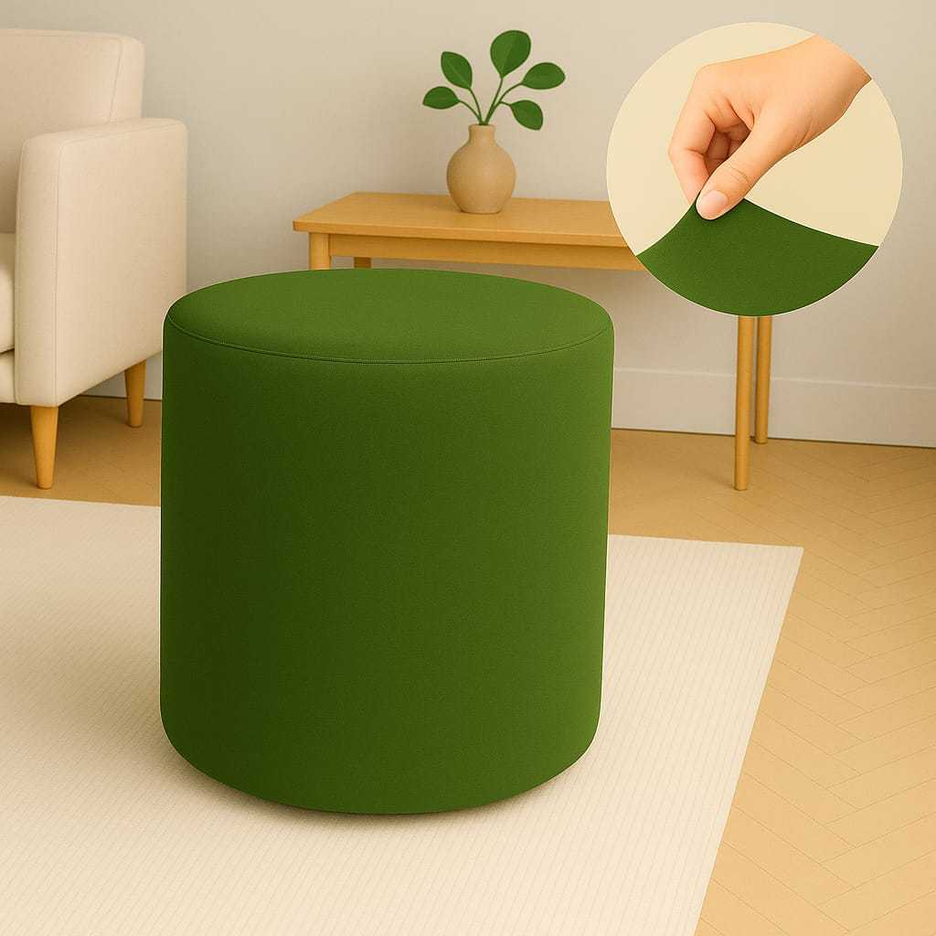 01 Capa para Puff Redondo Malha Gel Elástica | Protetor de Puff Lavável 40x35cm em Oferta na Shopee