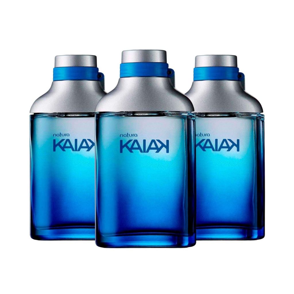 Kit 3 Perfumes Kaiak Masculino 100ml – Tradicional, Fragrância Marcante e com Alta Fixação...