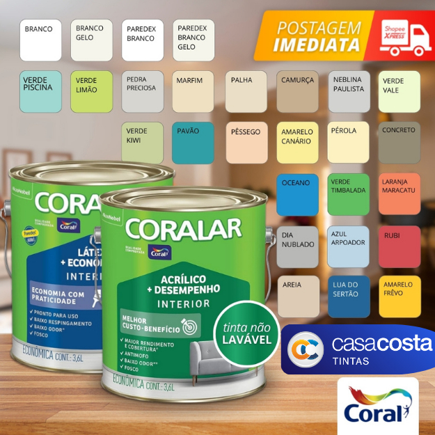ANTIMOFO - Tinta Acrílica Fosca Coralar 3,6L