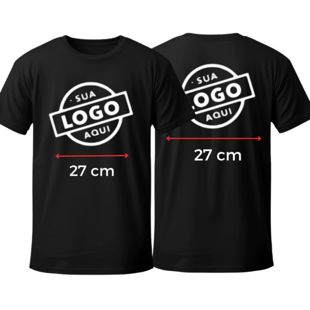 Camiseta Personalizada Com Sua Logo Camisa 100% Algodão em Oferta na Shopee