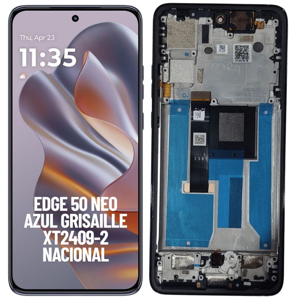 TELA FRONTAL COMPATIVEL MOTOROLA EDGE 50 NEO XT2409-2 AZUL GRISAILLE ORIGINAL NA