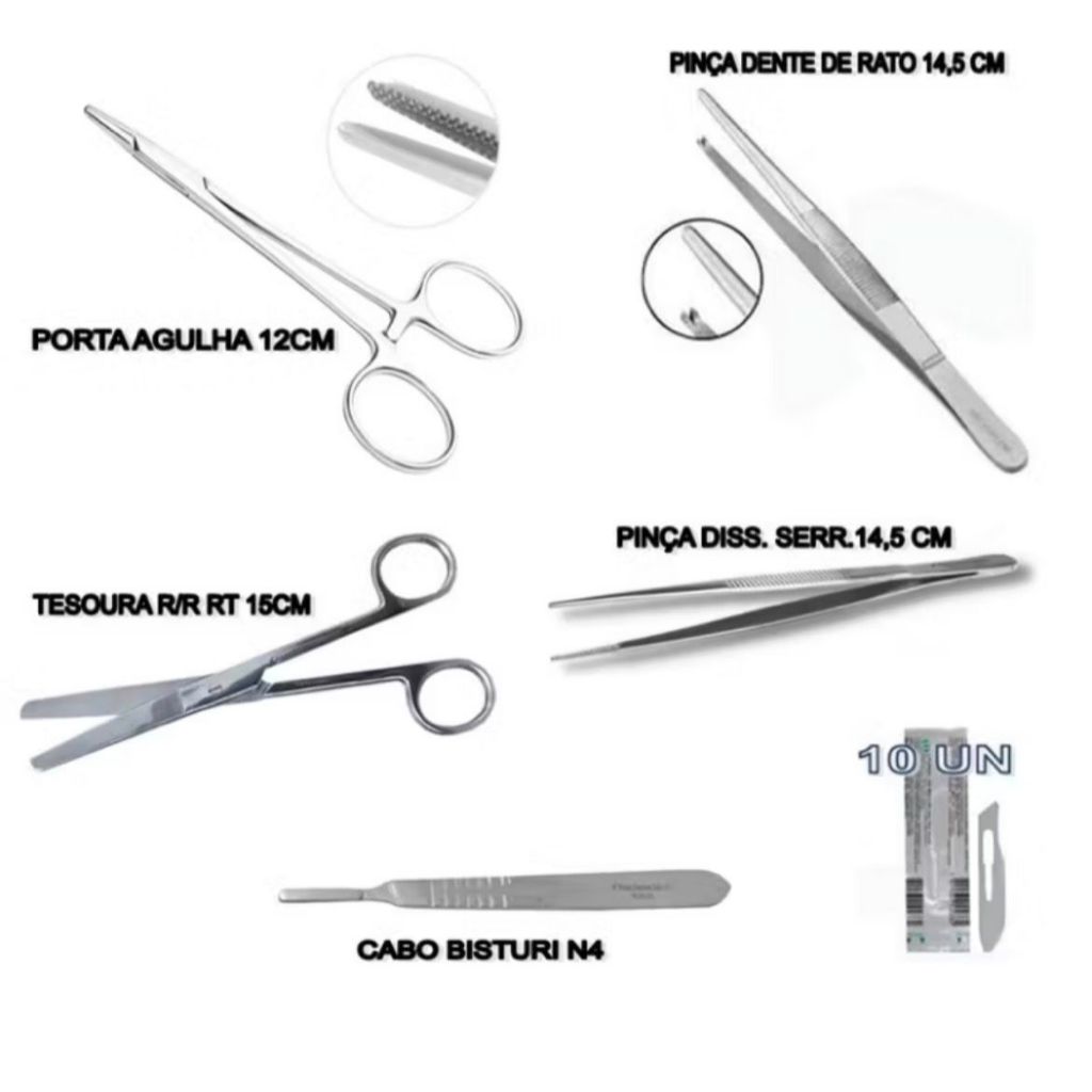 Kit Sutura 6 Peças Profissional Oferta nível 1 em Oferta na Shopee